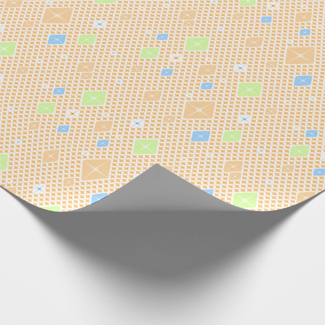 Pastell-Kristall-Stern-Muster Geschenkpapier (Ecke)