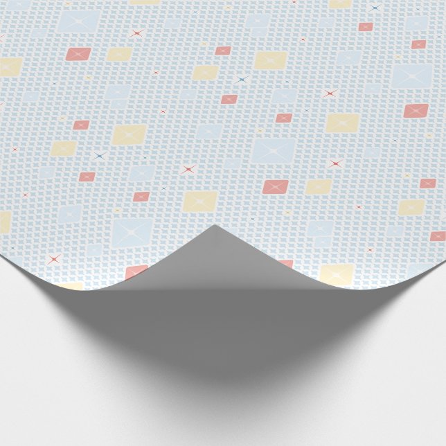Pastell-Kristall-Stern-Muster-Wrap-Papier Geschenkpapier (Ecke)