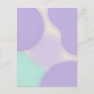 Pastell-Lavendel-Blob Organisches Abstract Postkarte