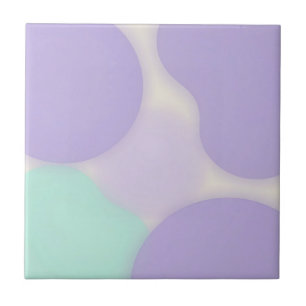 Pastell-Lavendel-Blob Organisches Abstrakt Fliese