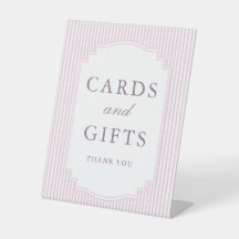Pastell-Lavendel-gestreifte Hochzeitskarten und Ge