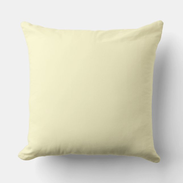 Pastell Lemon Yellow Pale Soft Meringue Yellow Kissen (Vorderseite)