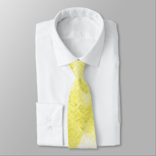 Pastell-Lemongelb-Wasserfarben-Waschung  Krawatte