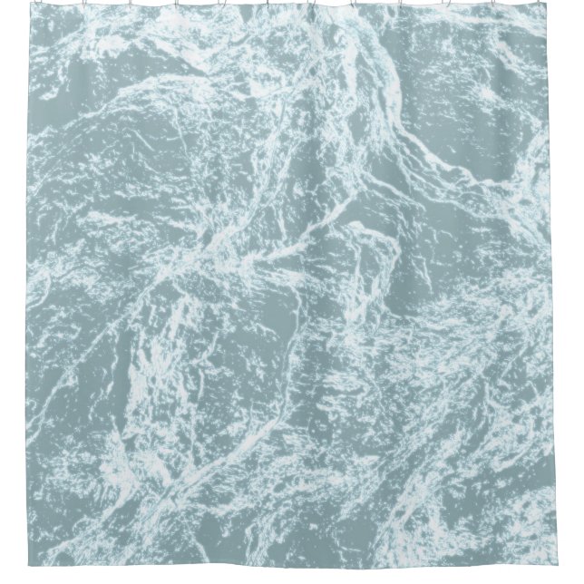 Pastell Light Türkquoise Abstrakt Duschvorhang (Vorderseite)