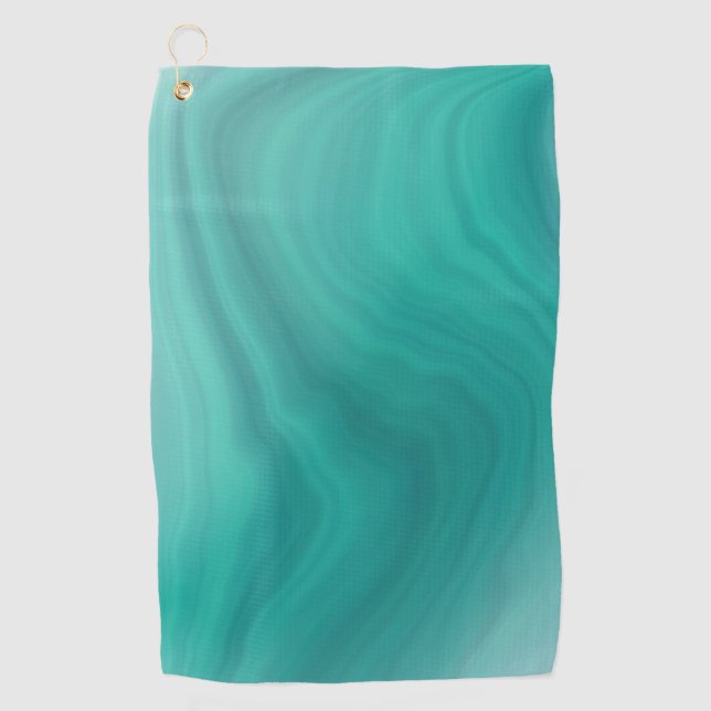 Pastell Light Türkquoise Abstrakt Golfhandtuch (Vorderseite)