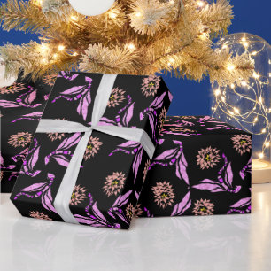 Pastell Lila Drachenmuster Geschenkpapier
