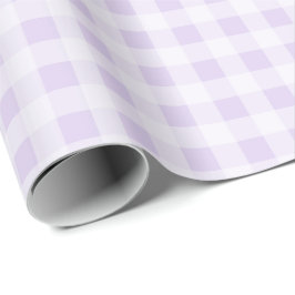 Pastell-Lila-Gingham-Karo Geschenkpapier