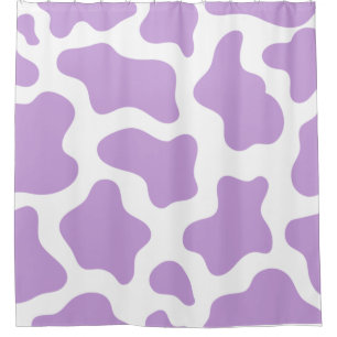 Pastell lila Kuhprägung Kawaii Duschvorhang