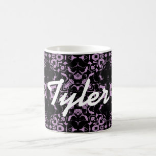 Pastell-Lila mit schwarzem Kaleidoskop-Muster #3 Kaffeetasse