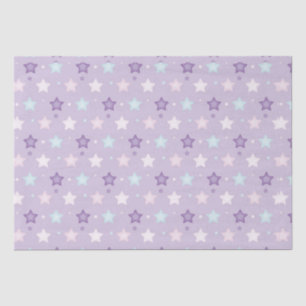Pastell Lila Multicolor Stars Seidenpapier