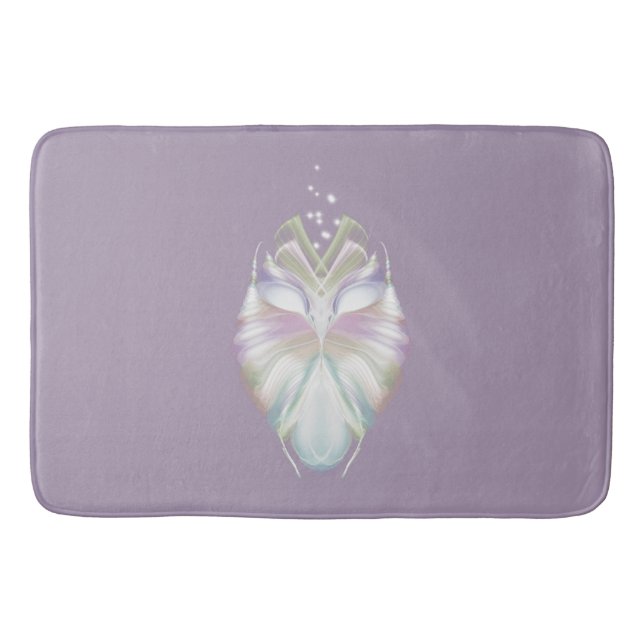 Pastell Lila Oracle Owl Badematte (Vorderseite)