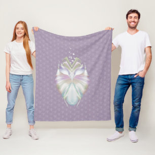 Pastell Lila Oracle Owl Monogram Fleecedecke