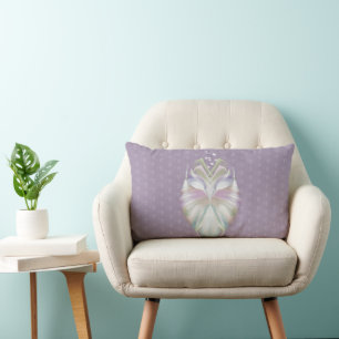 Pastell Lila Oracle Owl Monogram Lendenkissen
