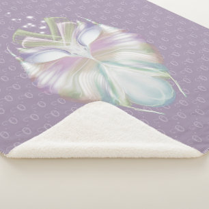 Pastell Lila Oracle Owl Monogram Sherpadecke