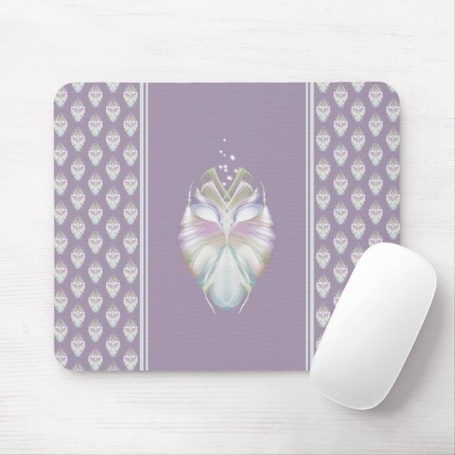 Pastell Lila Oracle Owl Mousepad (Mit Mouse)
