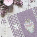 Pastell Lila Oracle Owl Puzzle<br><div class="desc">Das Owl der Sternenlampe sieht alles und weiß alles - frag deine Frage und sei bereit, ihre uralte Weisheit zu empfangen. Mystische, pastellfarbene Eule mit prophetischen Augen und magisches Sternenlicht, das von der Spitze ihres göttlich weisen Kopfes ausstrahlt. Ändern Sie den lila Hintergrund des Leuchtpulvers in eine beliebige Farbe. ♡...</div>