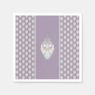 Pastell Lila Oracle Owl Serviette