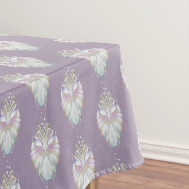 Pastell Lila Oracle Owl Tischdecke (Beispiel)