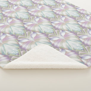 Pastell-Lila-Orakel-Eulen-Muster Sherpadecke