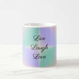 Pastell Lila und grüne Quadrate Kaffeetasse