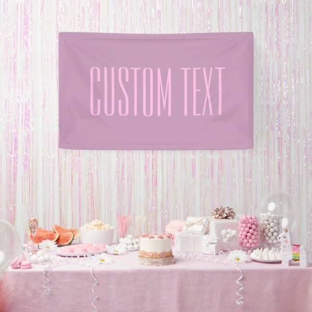 Pastell Lila und leicht rosa | Moderner bearbeitba Banner (Party)