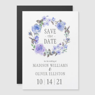Pastell Lila Watercolor Floral Magneteinladung