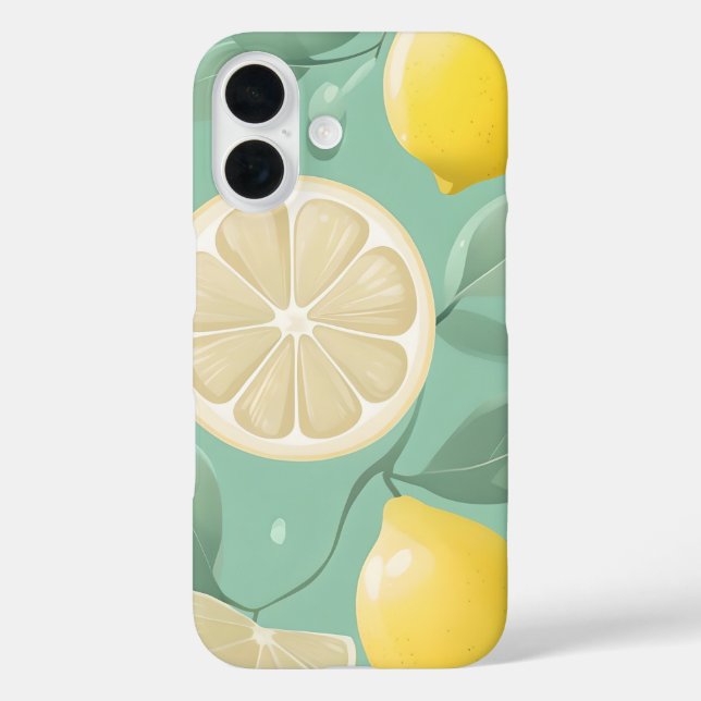 Pastell-Limonen-iPhone-Hülle iPhone 16 Hülle (Rückseite)