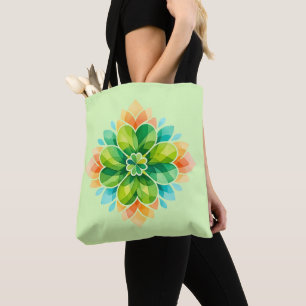 Pastell-Mandala-Blumen-Frühlingsgarten-Tasche Tasche