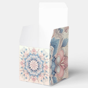 Pastell-Mandala-Blumen-Geschenkpapier – Boho-Botan Geschenkschachtel