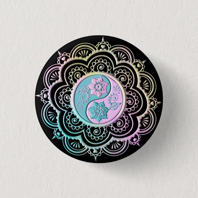 Pastell-Mandala Button (Vorderseite)