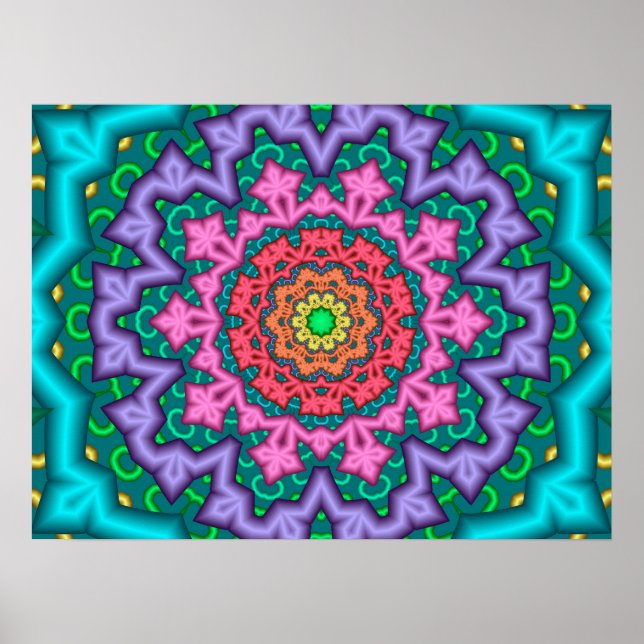 Pastell-Mandala Poster (Vorne)