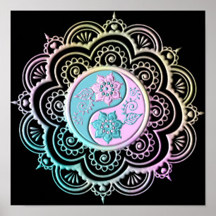 Pastell-Mandala Poster