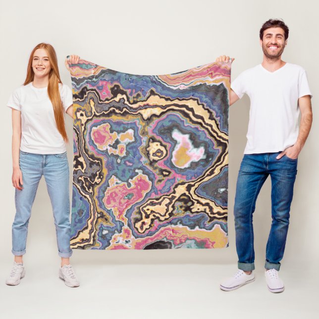 Pastell-Marmor-Geoden-Träume Fleecedecke (Beispiel)