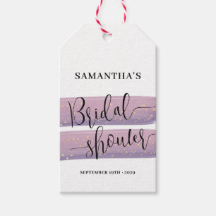 Pastell-Mauve-Himmels-Babyparty zur Hochzeit Geschenkanhänger