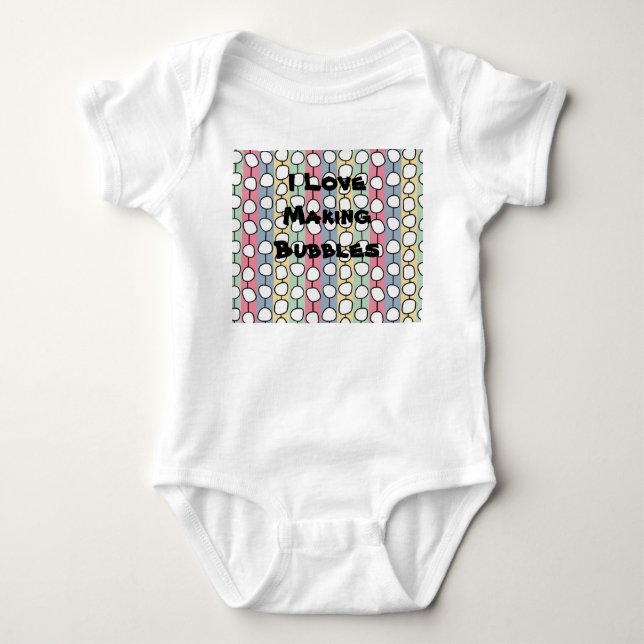 Pastell MCM farbenfrohe Linien Baby Strampler (Vorderseite)