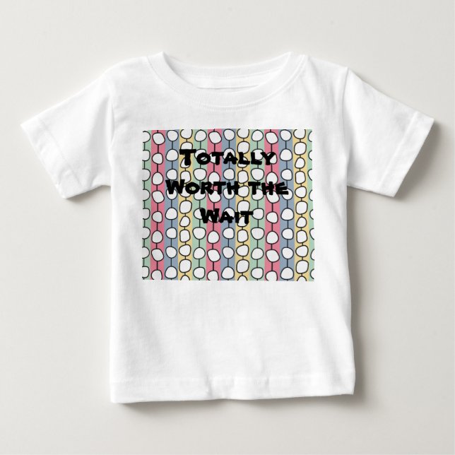 Pastell MCM farbenfrohe Linien Baby T-shirt (Vorderseite)