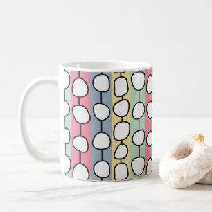 Pastell MCM farbenfrohe Linien Kaffeetasse