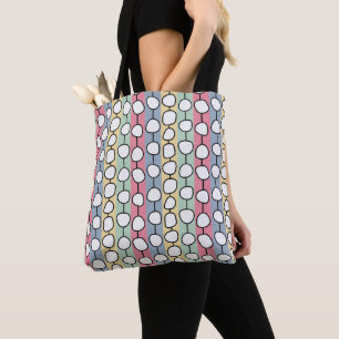 Pastell MCM farbenfrohe Linien Tasche