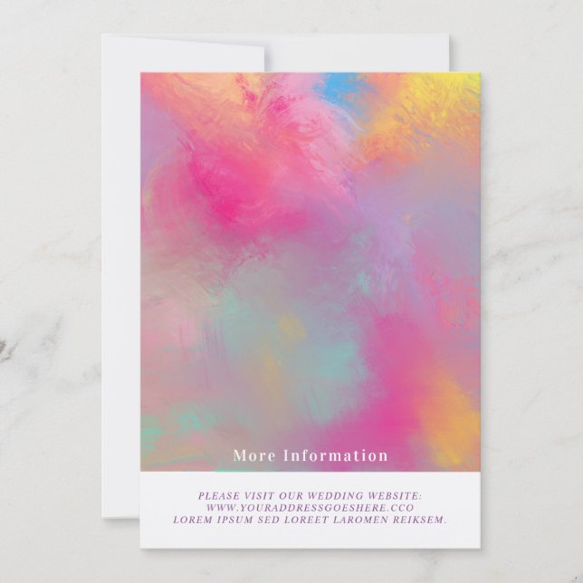 Pastell Minimal Pastel Invitations Passion Linéair (Devant)