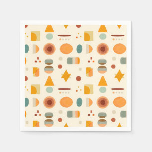 Pastell Minimalistische Aquarellformen Serviette