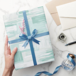 Pastell-Mint-Aqua-Soft-Drift-Weiß abstraktes Muste Geschenkpapier