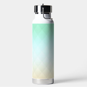 Pastell-Mint-Beige-Argyle-Muster Edelstahl Trinkflasche