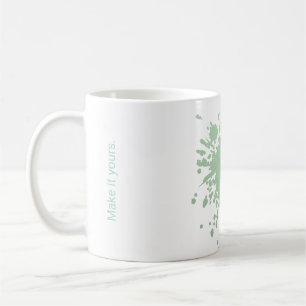 Pastell-Minz-Pflanze Personalisierter Becher – Mac Kaffeetasse