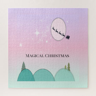 Pastell-Mondlicht-Weihnachts-Puzzle-Glanz