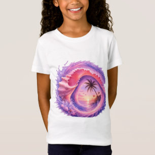 Pastell-Muschel-Sonnenuntergangswelle – Träumerisc T-Shirt