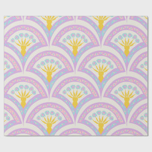 Pastell-Muster mit Muschelform Geschenkpapier