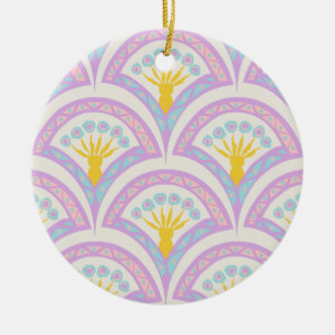 Pastell-Muster mit Muschelform Keramik Ornament