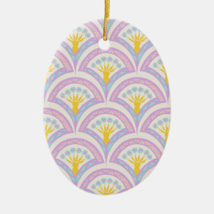 Pastell-Muster mit Muschelform Keramik Ornament