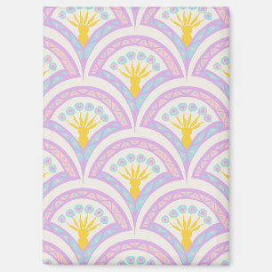 Pastell-Muster mit Muschelform Magnet