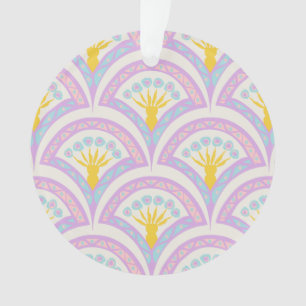 Pastell-Muster mit Muschelform Ornament